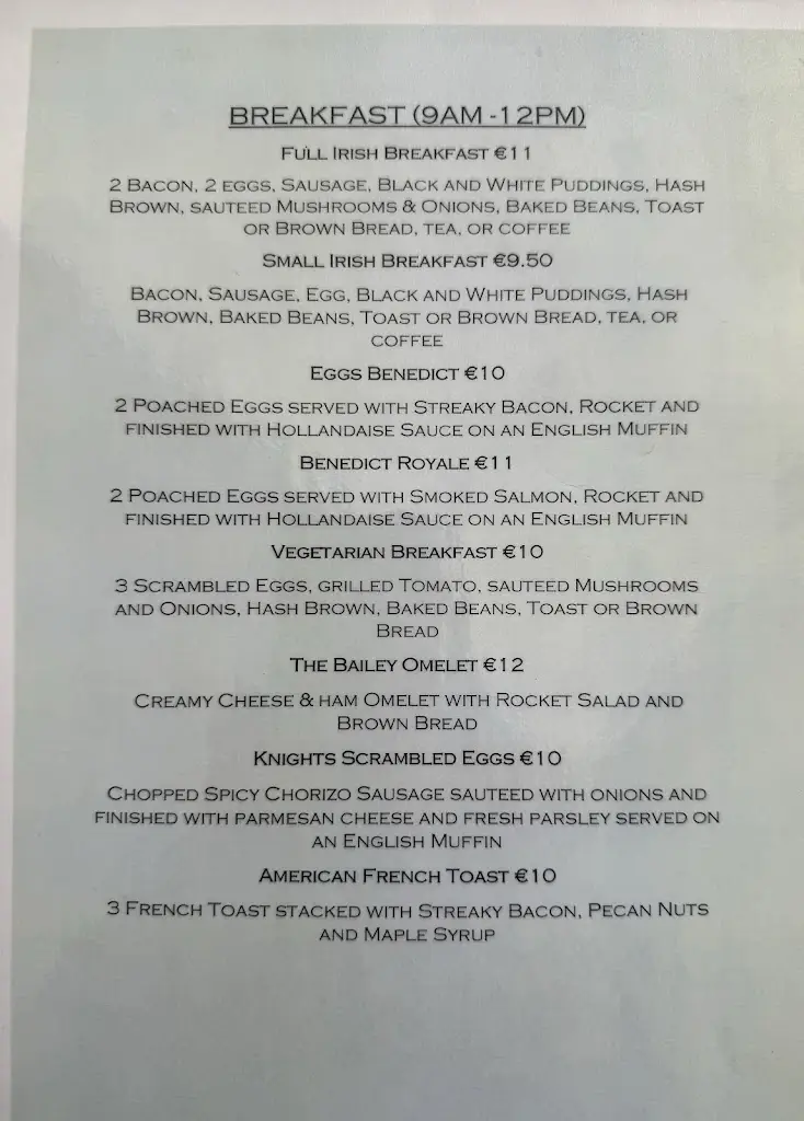 Menu_The Bailey Cafe Granard_Granard_immagine_2