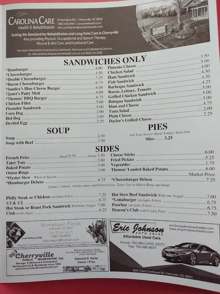 Menu_Paul Fays Pub_Granard_image_1