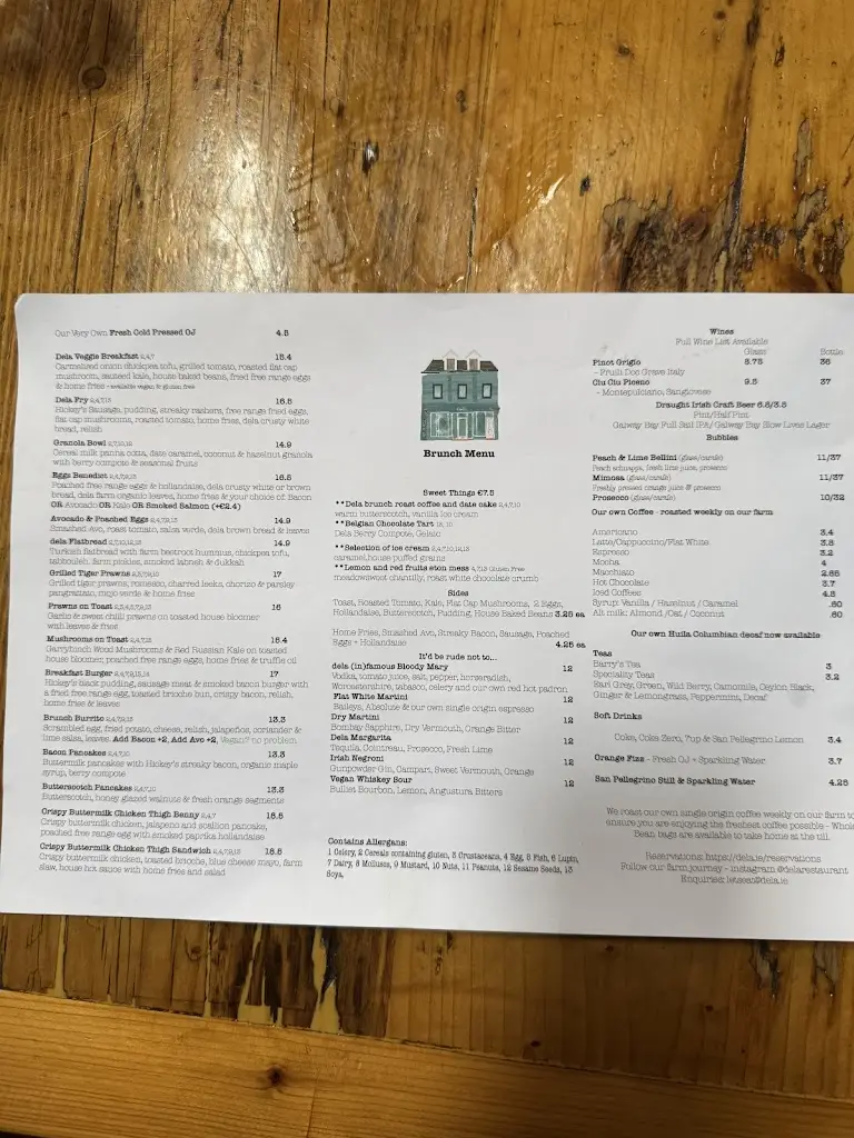 Menu_Dela Restaurant_County Galway_image_4