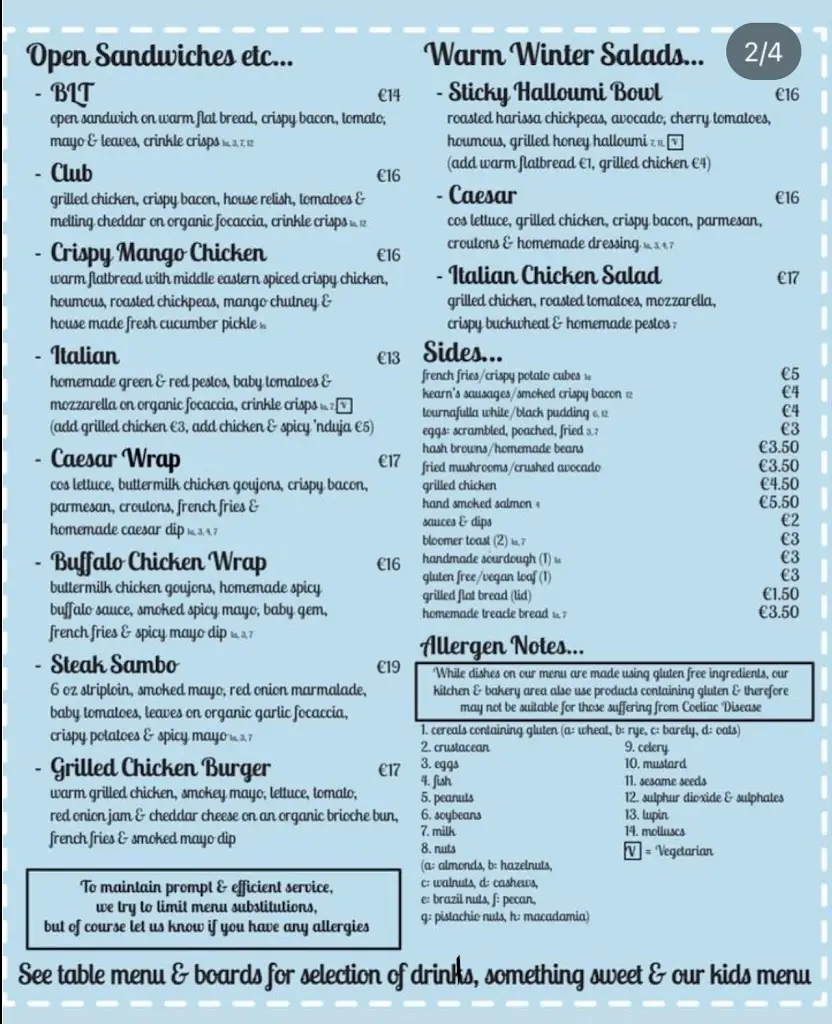 Menu_Caldwell's Coffee House Dunboyne_Dunboyne_image_1