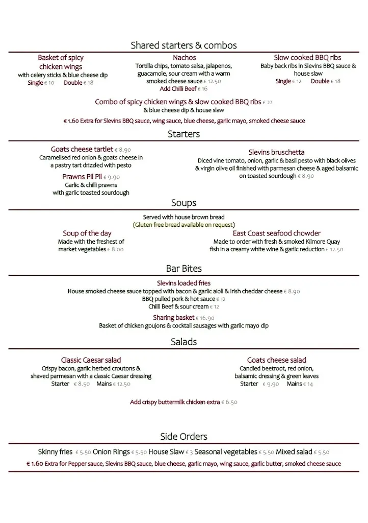 Menu_Slevin's_Dunboyne_image_2