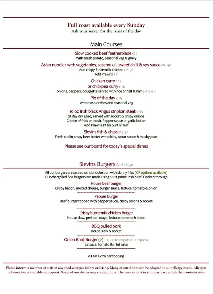 Menu_Slevin's_Dunboyne_image_3