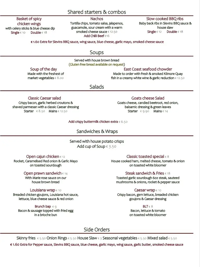 Menu_Slevin's_Dunboyne_image_4