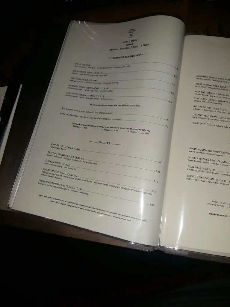 Menu_Hatchet Inn_Dunboyne_image_2