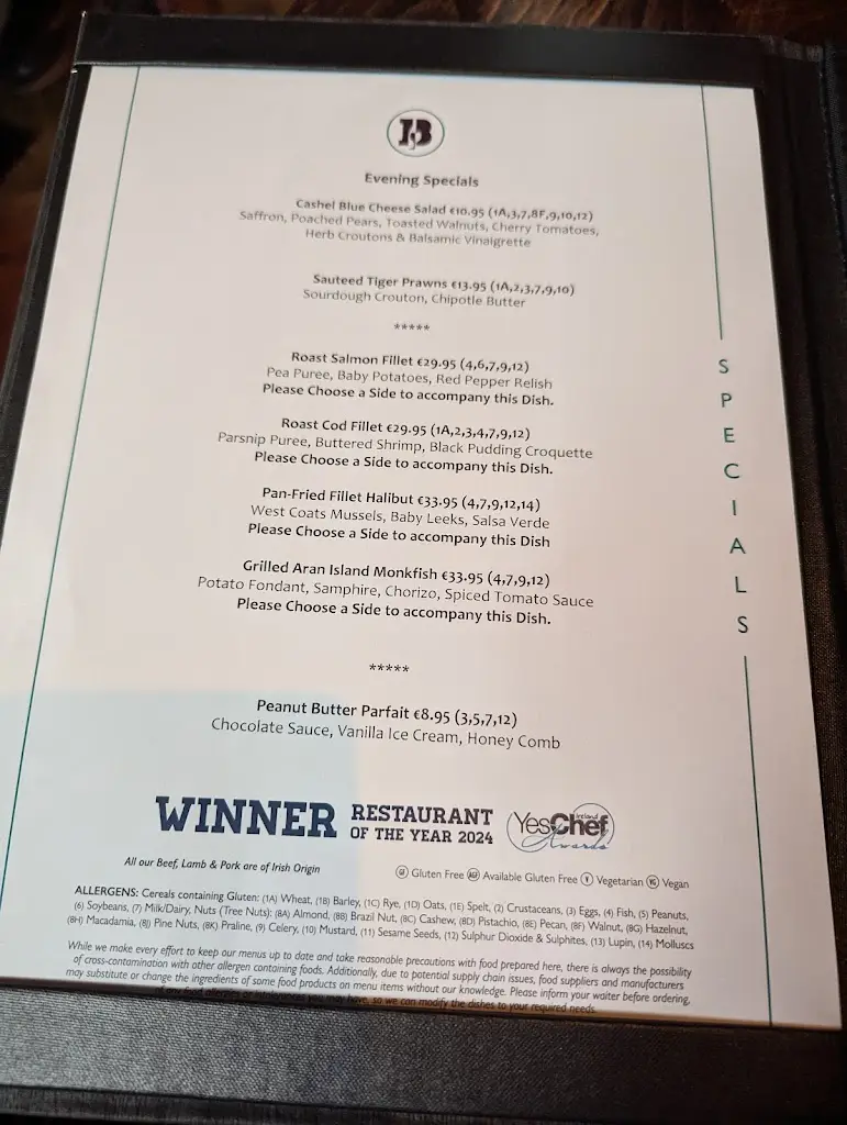 Menu_Brasserie On The Corner_County Galway_image_1