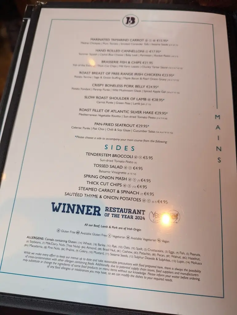 Menu_Brasserie On The Corner_County Galway_image_3