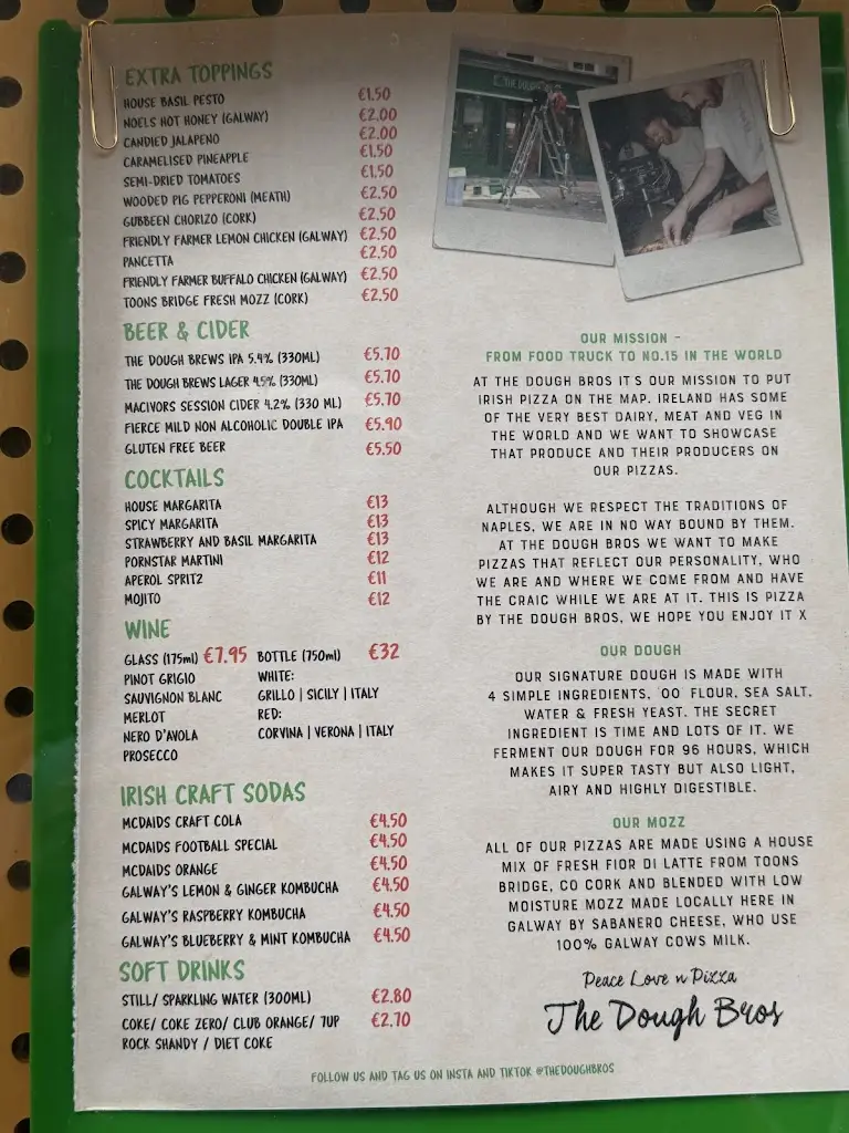 Menu_The Dough Bros_County Galway_image_2