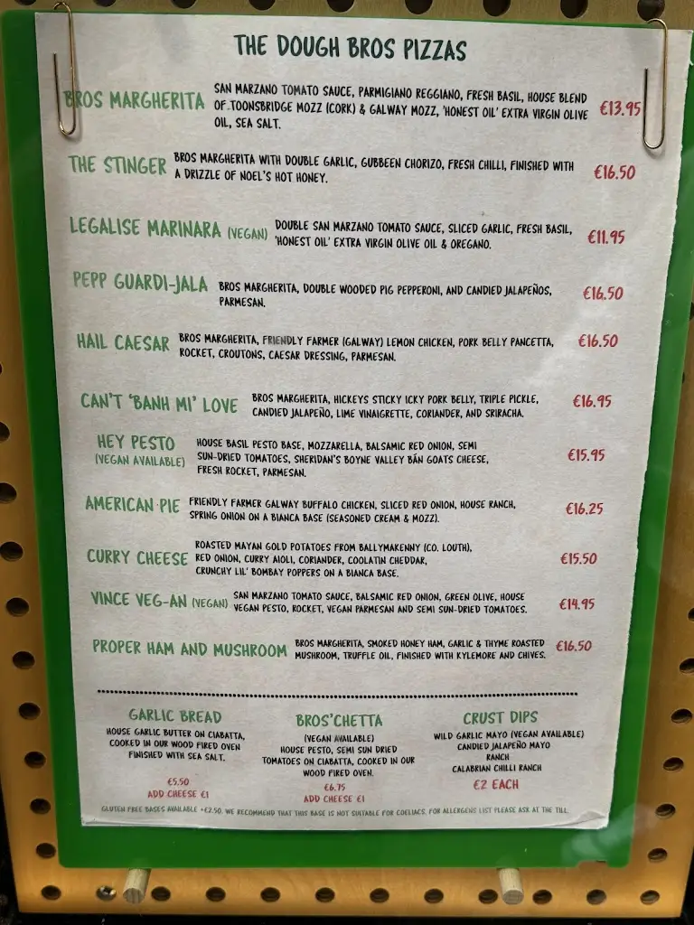 Menu_The Dough Bros_County Galway_image_4