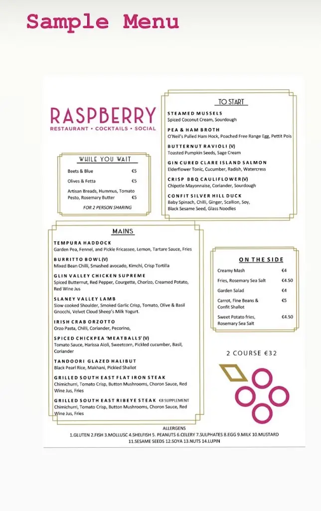 Menu_Raspberry Restaurant_Gorey_image_1