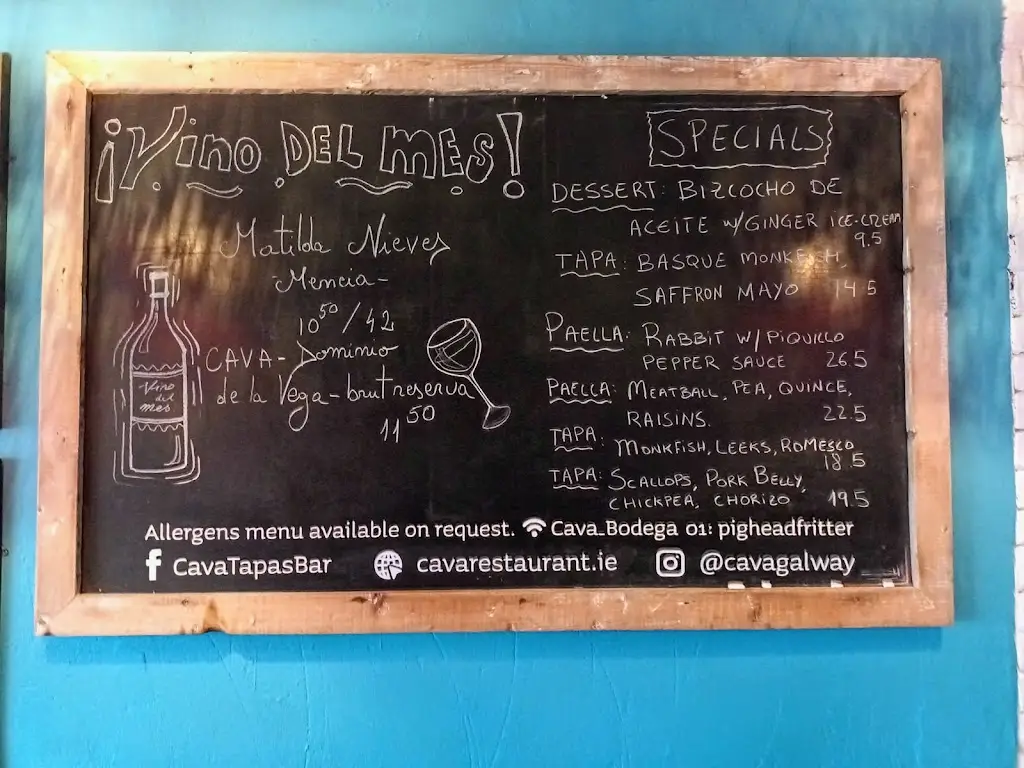 Menu_Cava Bodega_County Galway_image_2