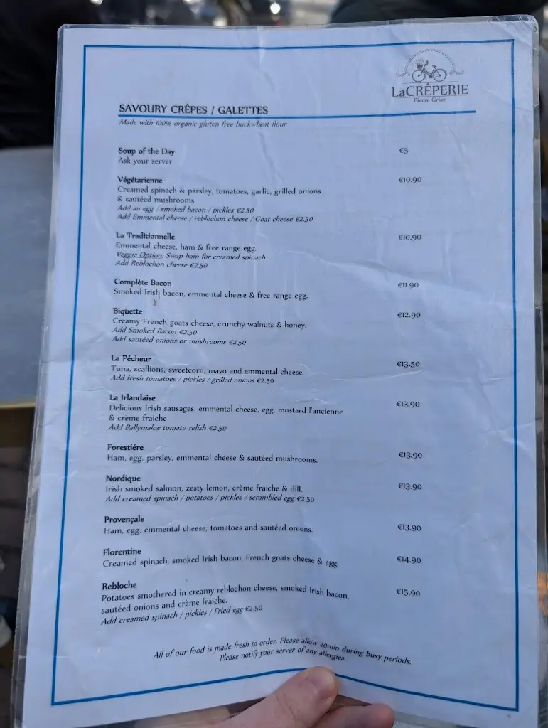 Menu_La Crêperie Pierre Grise GREYSTONES_Greystones_image_2