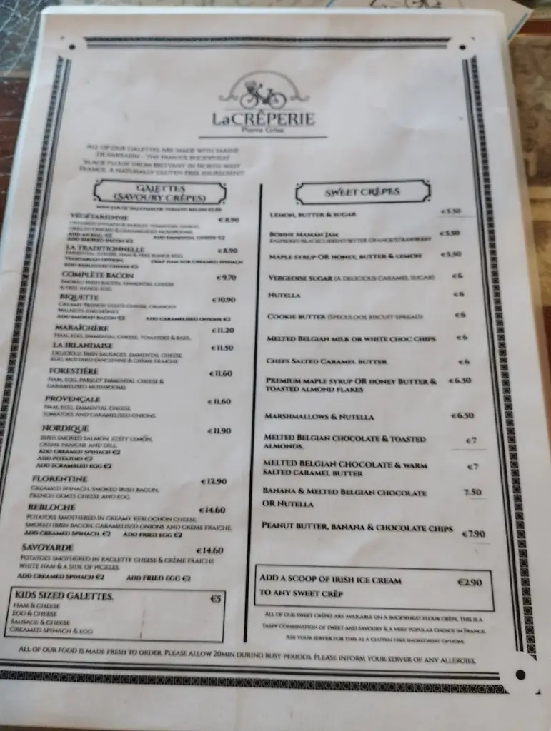 Menu_La Crêperie Pierre Grise GREYSTONES_Greystones_image_3