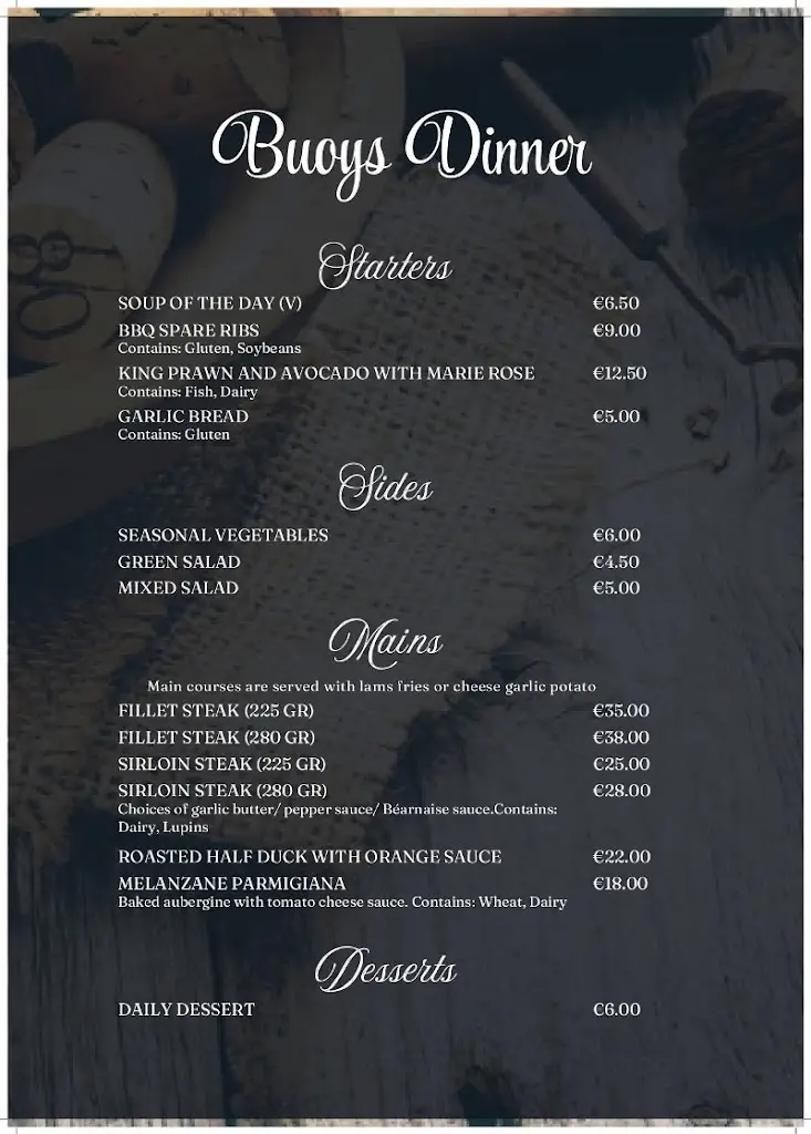 Menü_BUOYS KITCHEN_Greystones_Bild_2