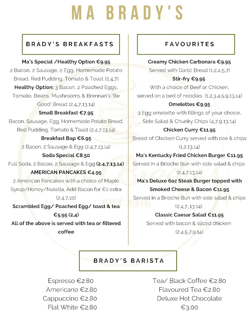 Menu_Ma Brady's_Dundalk_image_1