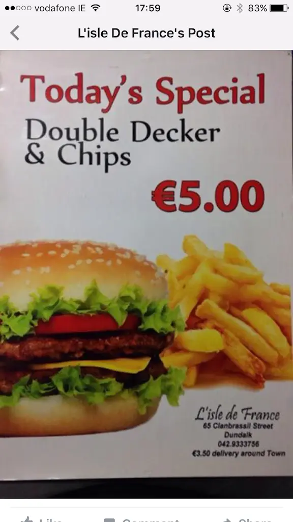 Menu_L'Isle De France_Dundalk_immagine_4