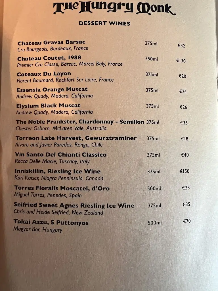 Menu_The Hungry Monk_Kilcoole_image_1