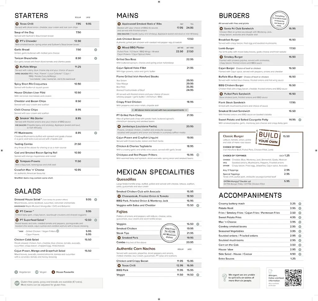 Menu_Paris Texas Bar and Restaurant_Kilkenny_image_2