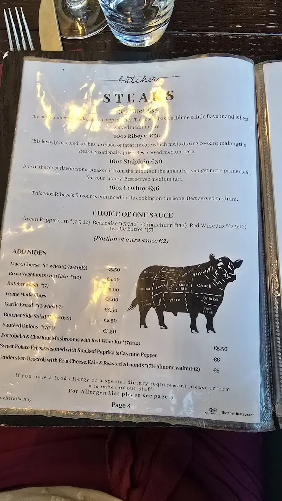 Menu_Butcher Restaurant_Kilkenny_image_3