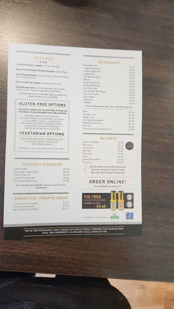 Menu_The Fig Tree Restaurant Kilkenny_Kilkenny_image_1