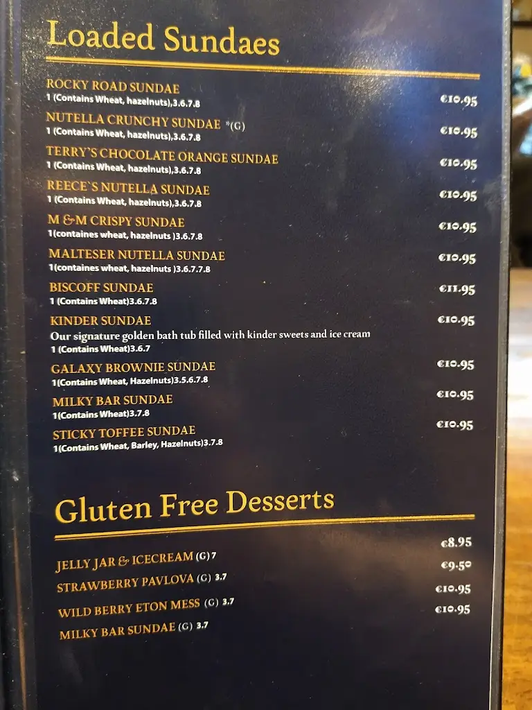 Menu_The Hideout Kilcullen Co.Kildare_Kilcullen_imagen_1