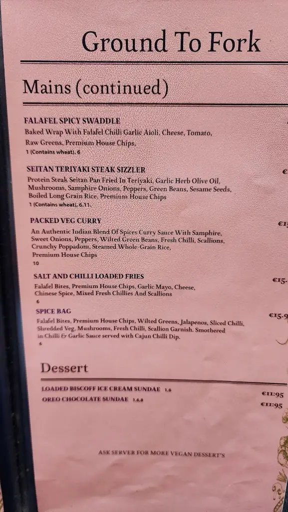 Menu_The Hideout Kilcullen Co.Kildare_Kilcullen_imagen_4