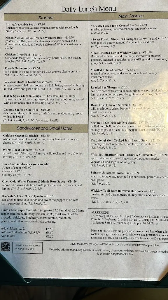 Menu_Wicklow Heather Restaurant | Glendalough_Kilmacanoge_image_2