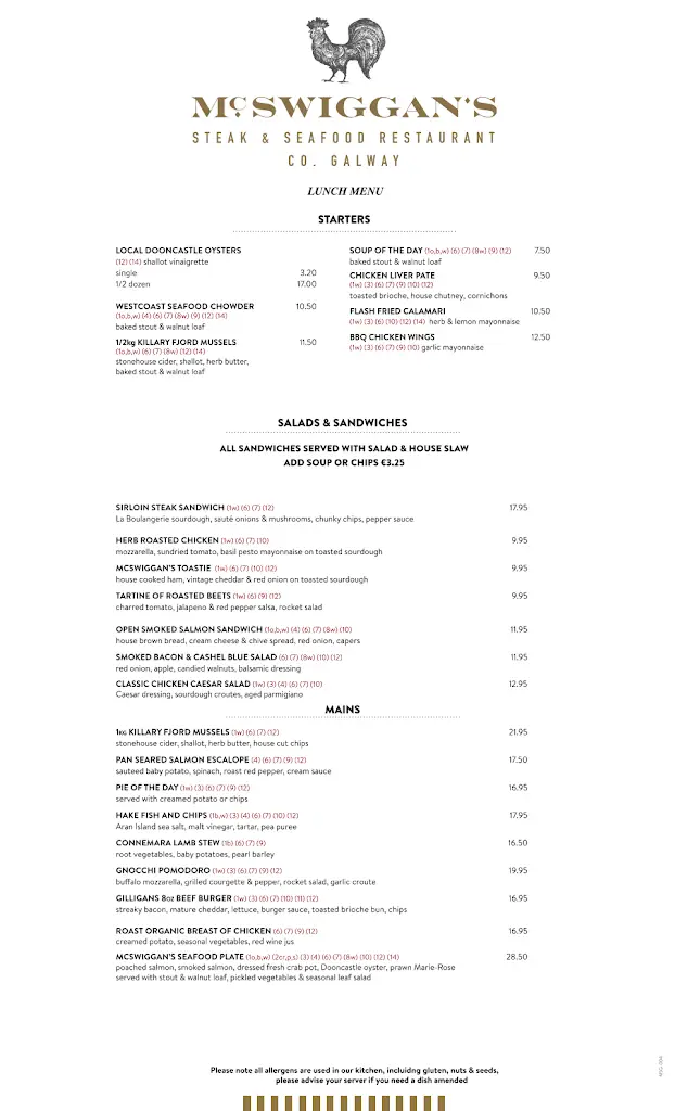 Menü_McSwiggans_County Galway_Bild_1