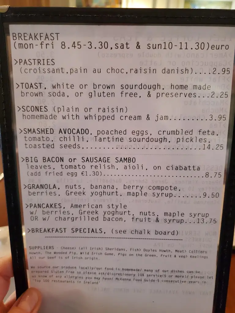 Menü_The House Restaurant_Howth_Bild_3