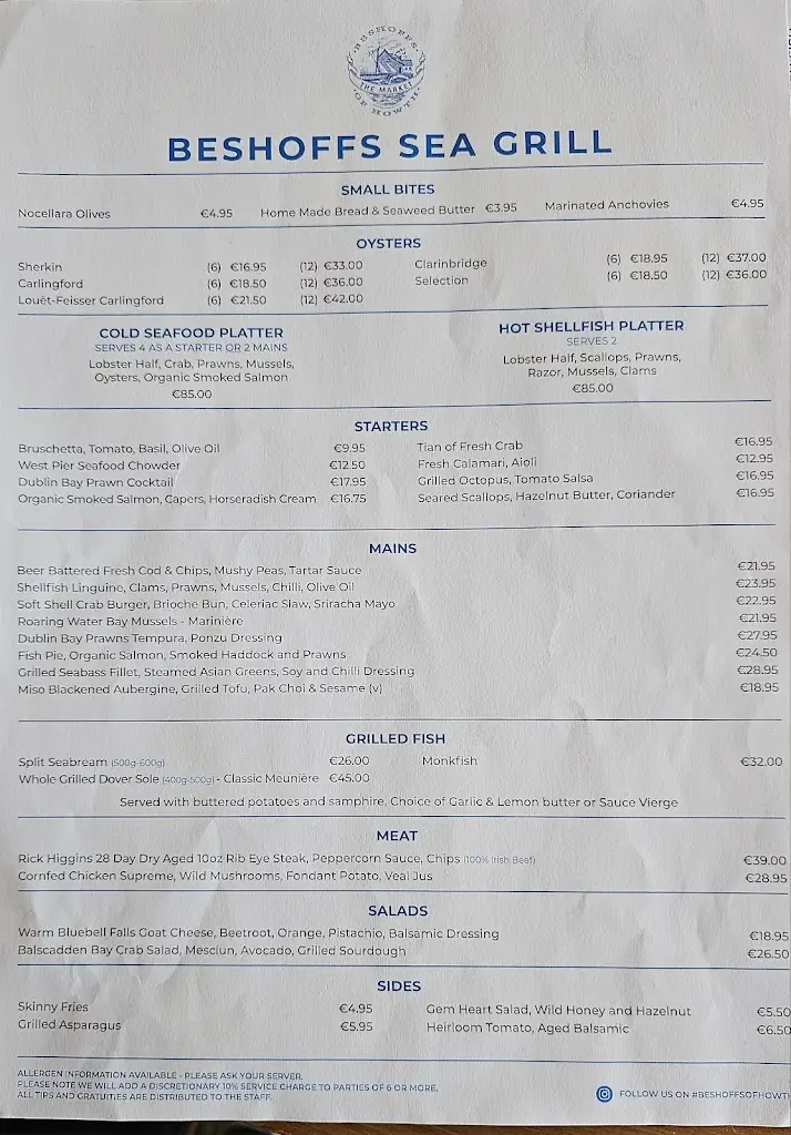 Menu_Beshoffs The Market & Beshoffs Sea Grill_Howth_image_3