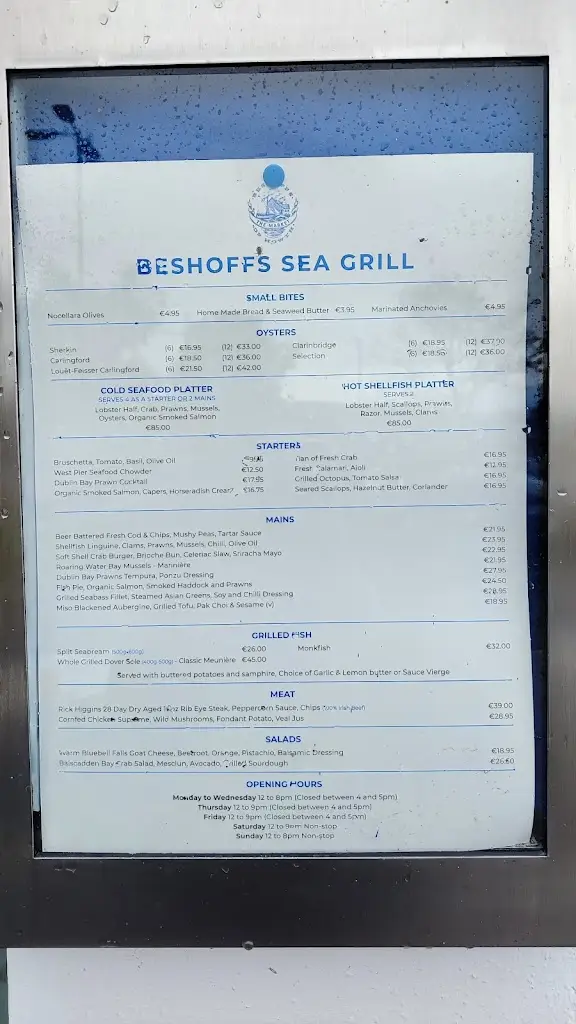 Menu_Beshoffs The Market & Beshoffs Sea Grill_Howth_image_4