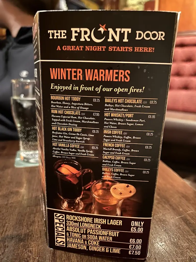 Menu_The Front Door Pub_County Galway_image_1