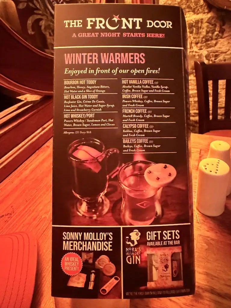 Menu_The Front Door Pub_County Galway_image_2