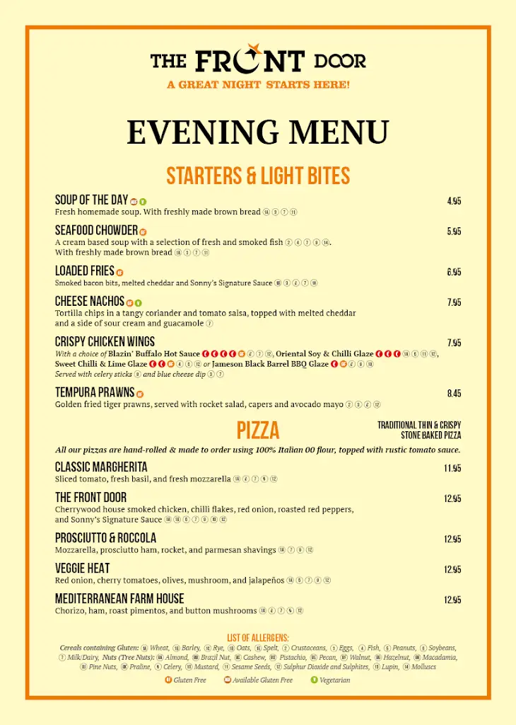 Menu_The Front Door Pub_County Galway_image_4