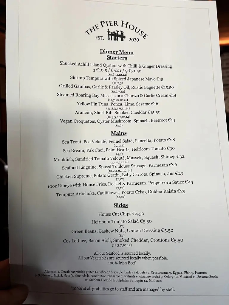 Menu_The Pier House Restaurant Howth_Howth_image_2