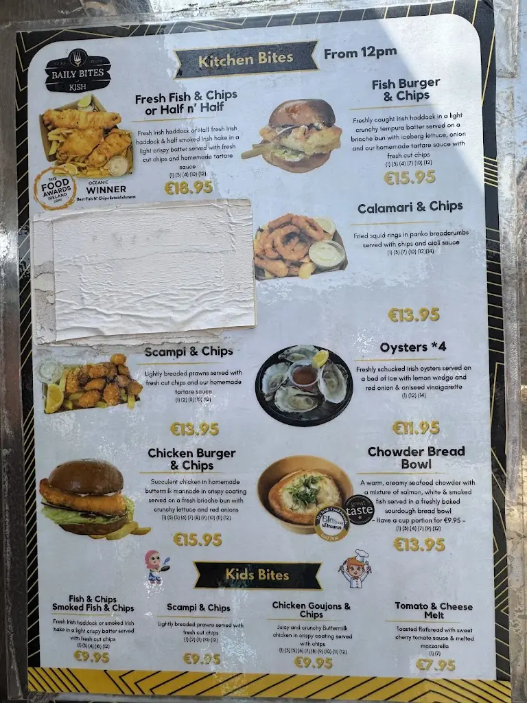 Menu_Baily Bites at Kish_Howth_image_3