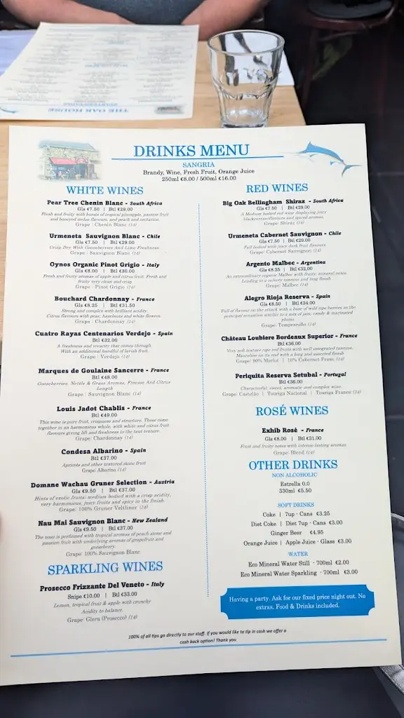 Menu_The Oar House_Howth_image_3