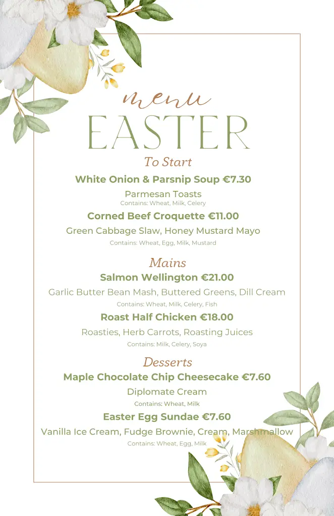 Menu_The Abbey Tavern_Howth_image_1