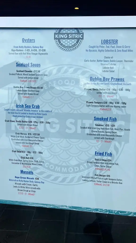 Menu_King Sitric Seafood Bar & Accommodation_Howth_image_3