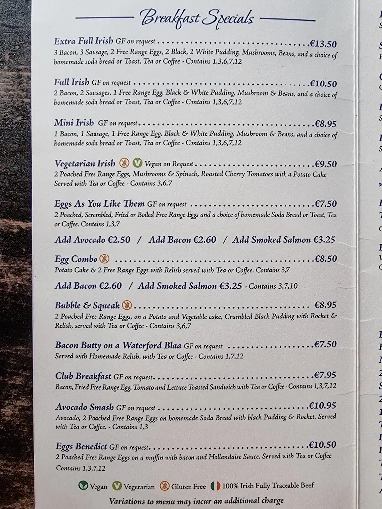 Menu_The Bay Tree_Laois_image_3