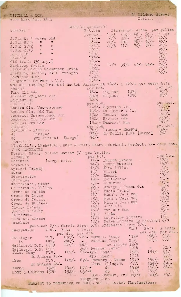 Menü_Jobstown House_Jobstown_Bild_1