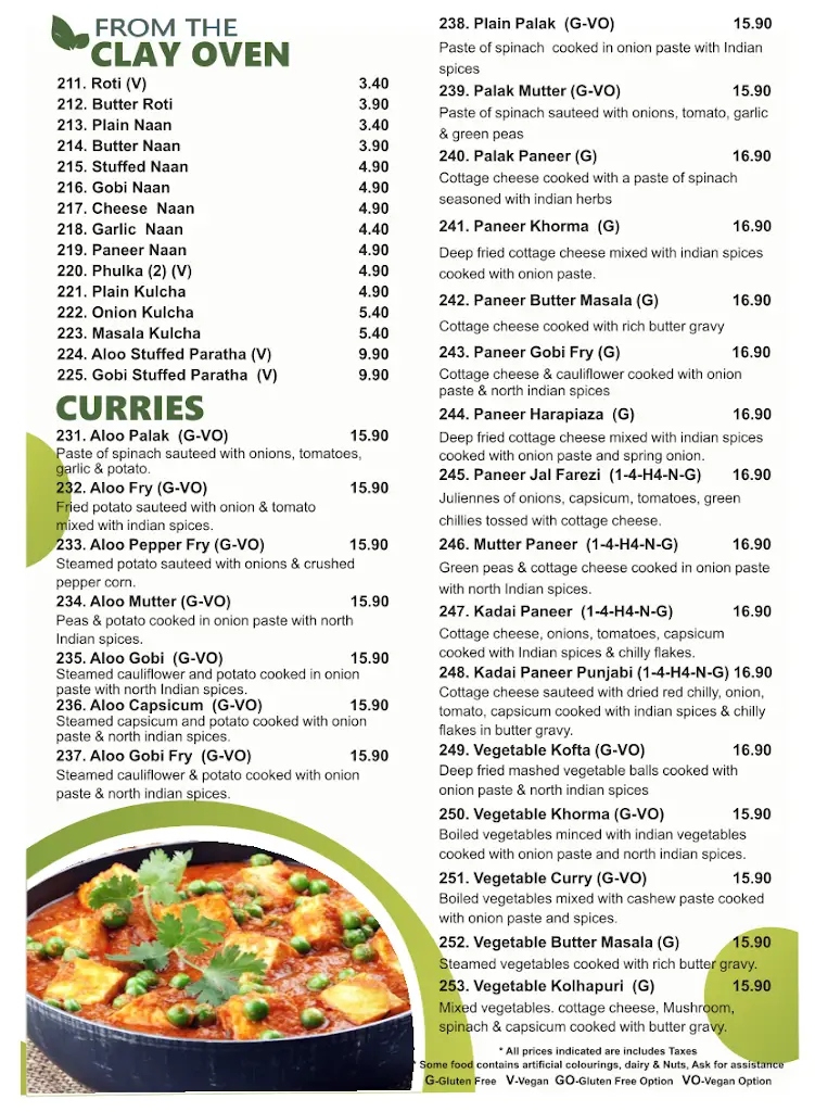 Menu_Saravanaa Bhavan_Jobstown_image_1