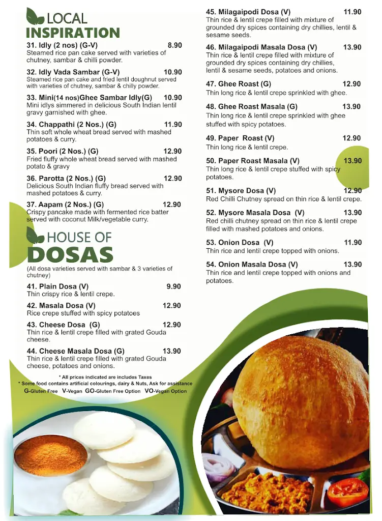 Menu_Saravanaa Bhavan_Jobstown_image_4