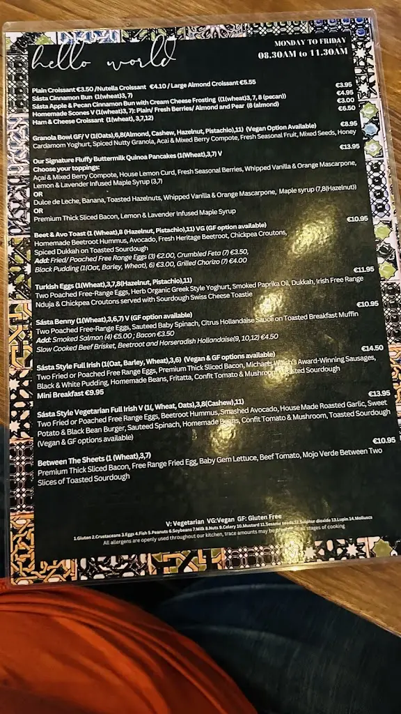 Menu_Sásta by the River Kilcock_Kilcock_image_3