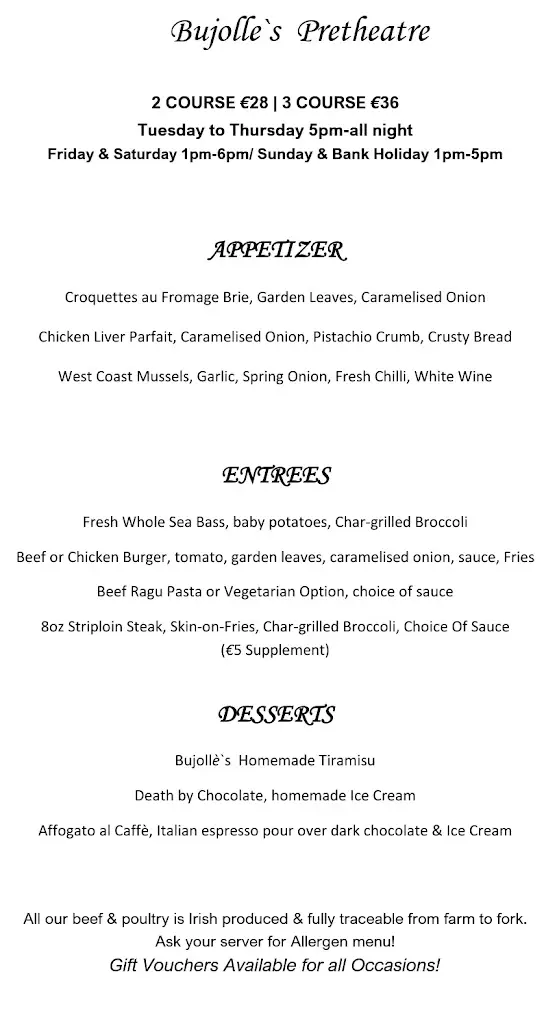 Menu_Bujolle Bistro_Kilcock_imagen_3