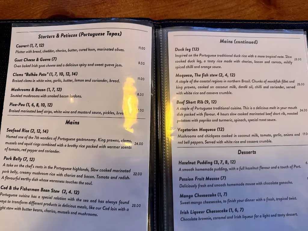 Menu_Alma Restaurant_County Galway_immagine_2