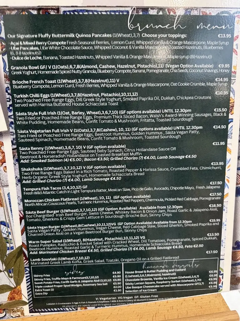 Menu_Sásta By The River Maynooth_Kilcock_image_1