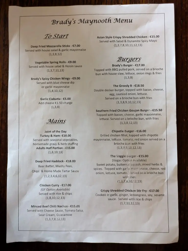 Menu_Brady's Clockhouse_Kilcock_image_3