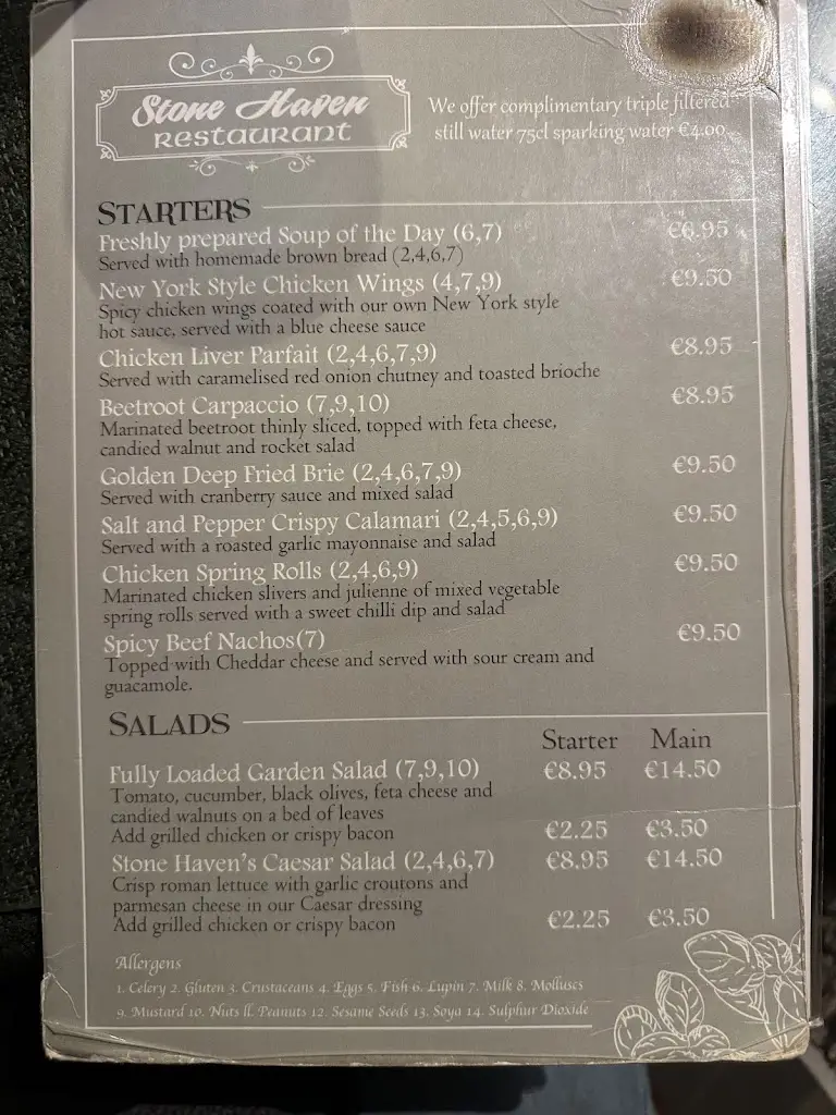 Menu_Stone Haven Restaurant_Kilcock_imagen_3