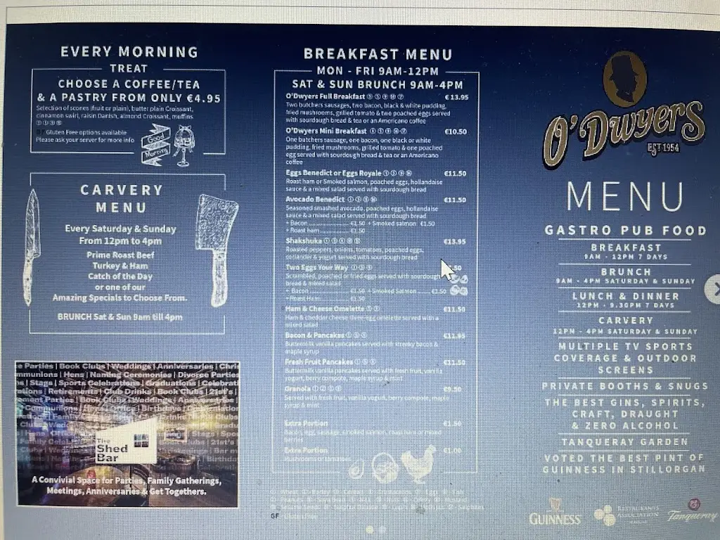 Menu_O'Dwyers of Kilmacud_Mount Merrion_image_3