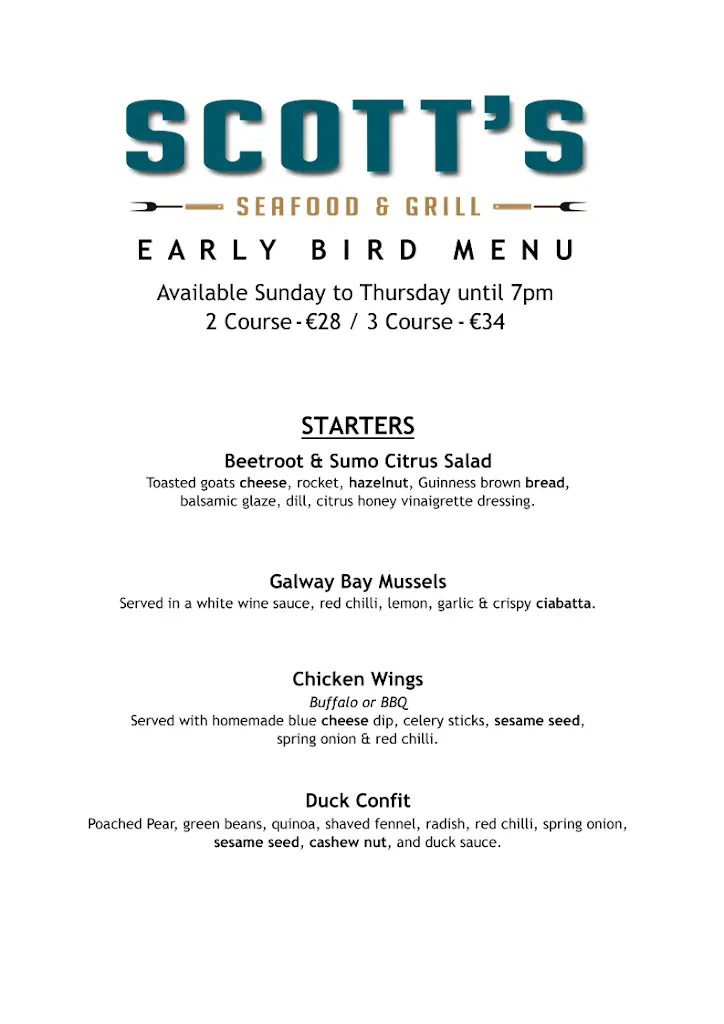 Menü_Scott's Seafood and Grill Restaurant_Mount Merrion_Bild_3